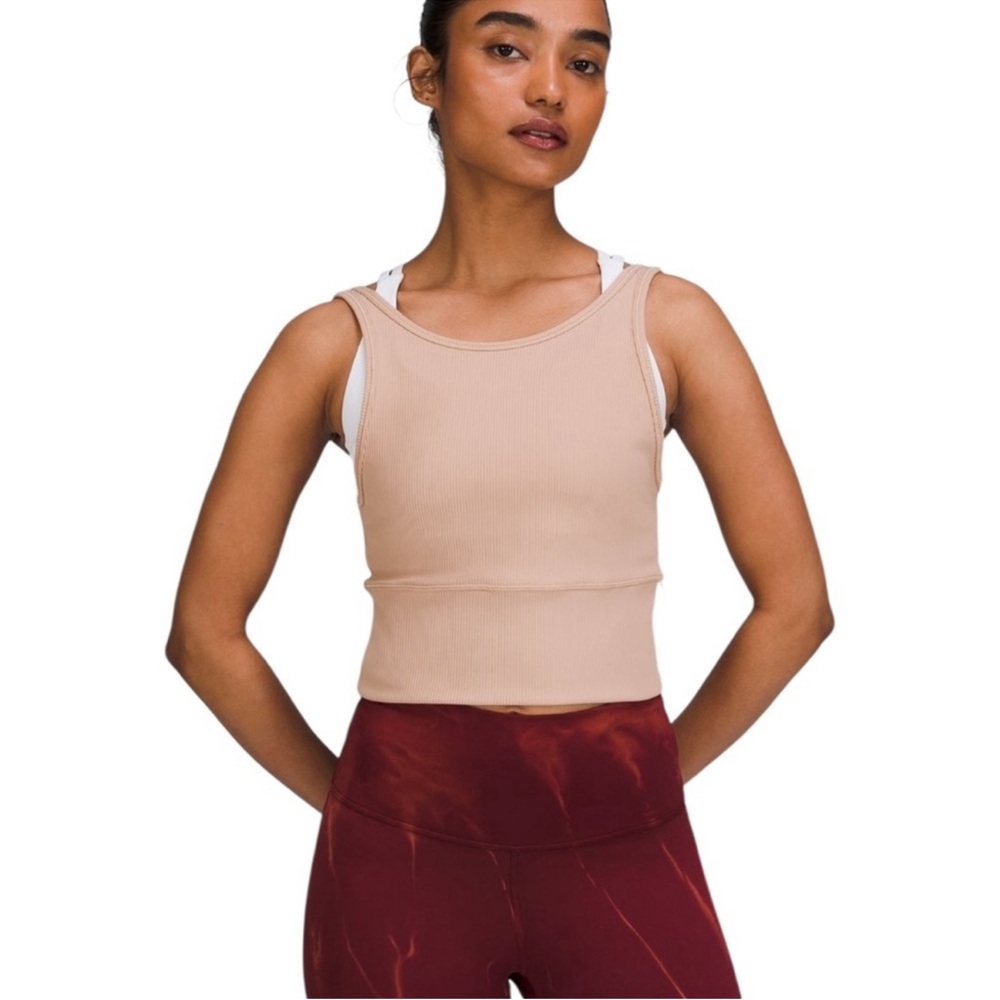 Lululemon Athletica Power Pivot Rib Tank – Pink Clay – Size 6